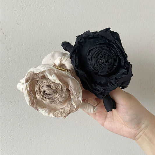 Vintage Retro Rose Floral Claw Clip