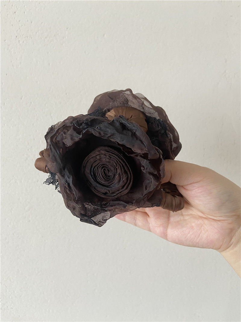 Vintage Retro Rose Floral Claw Clip