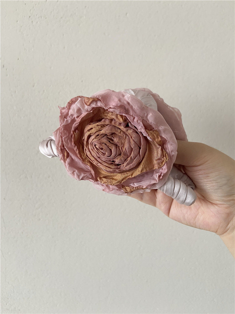Vintage Retro Rose Floral Claw Clip