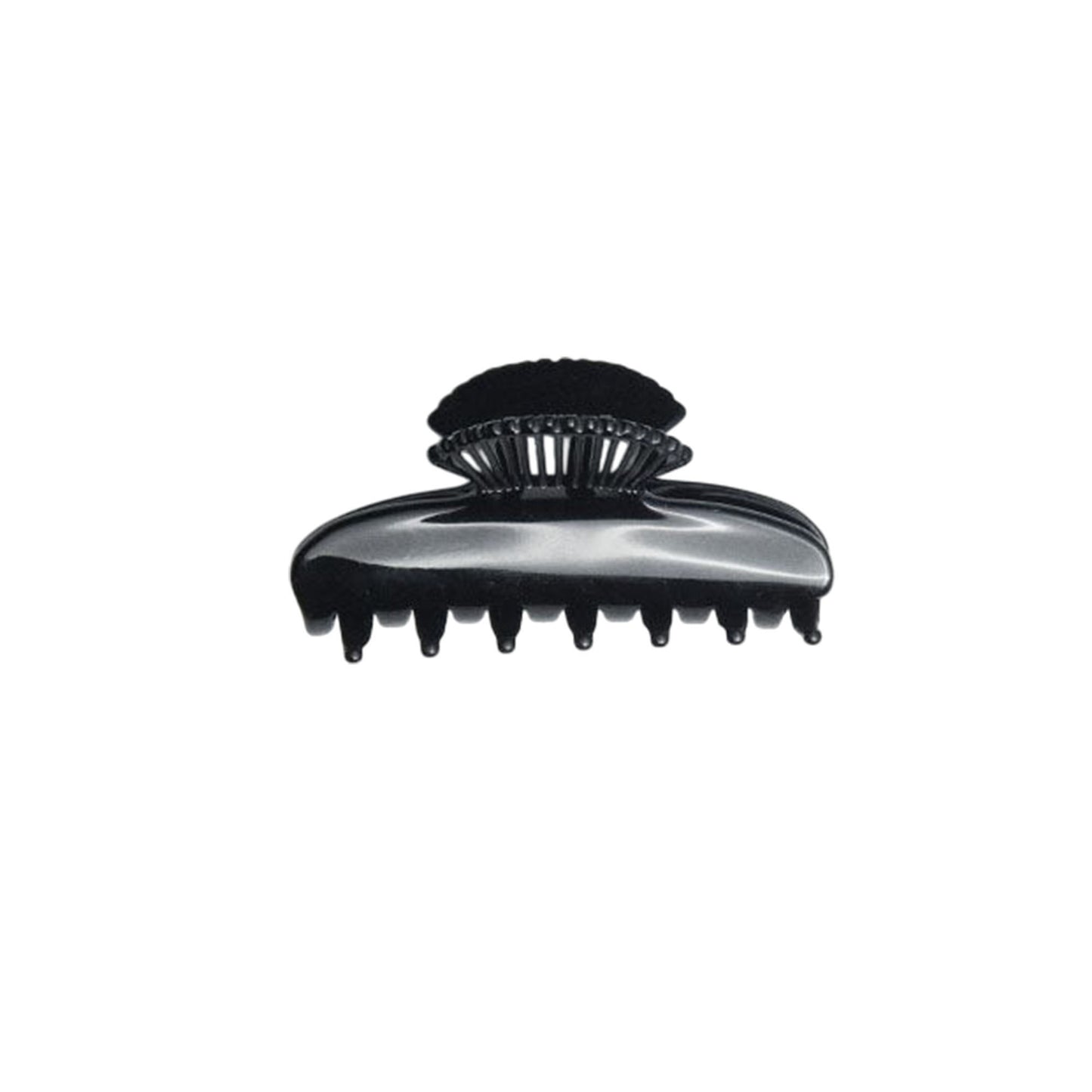 CHARLOTTE LIL EFFING FAN SHELL HAIR CLIP IN NOIR