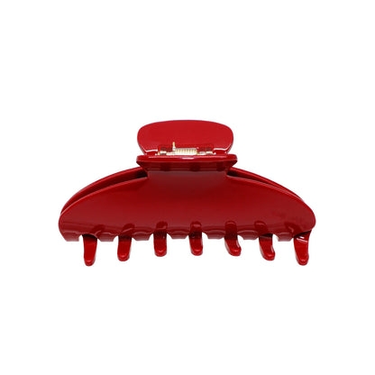 Cherry Kiss bio-acetate extra large Emijay classic hair claw clips–perfect for thick hair and all hairstyles women.