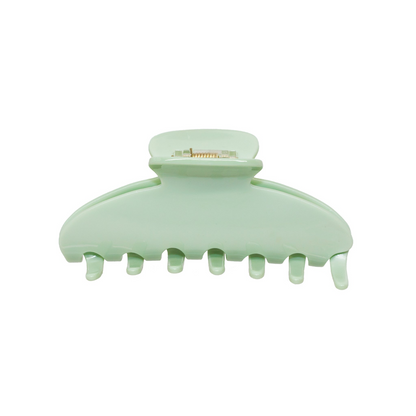 Pistachio bio-acetate extra large Emijay classic hair claw clips–perfect for thick hair and all hairstyles women.