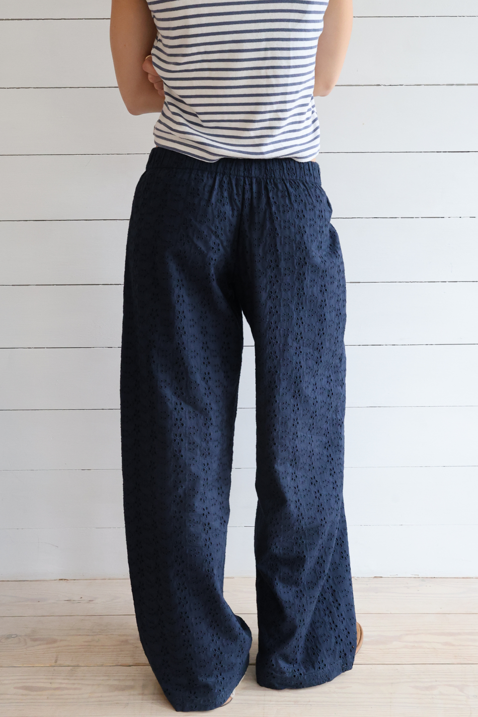 Navy Lazy Daisy Pants