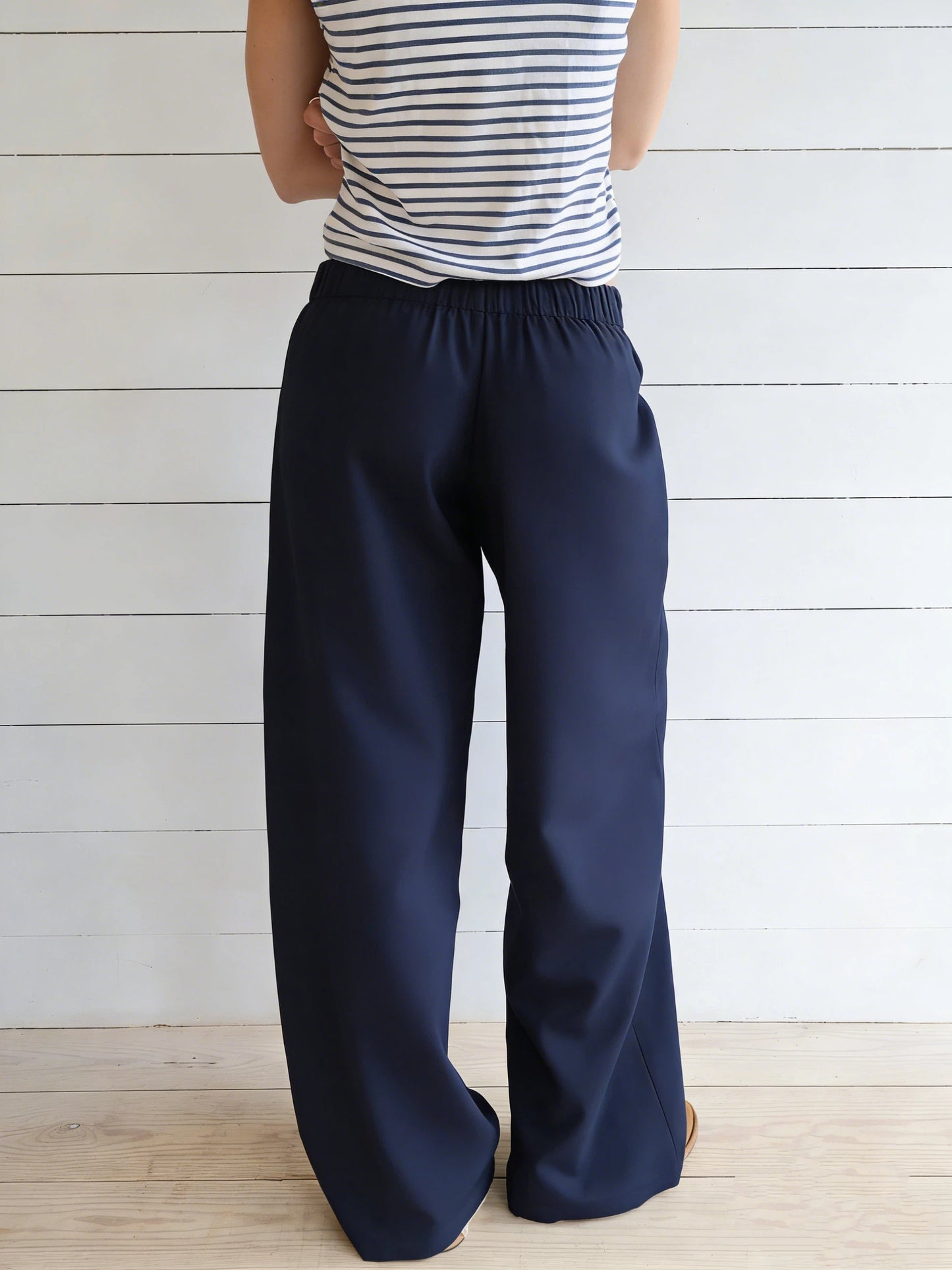 Navy Lazy Daisy Pants