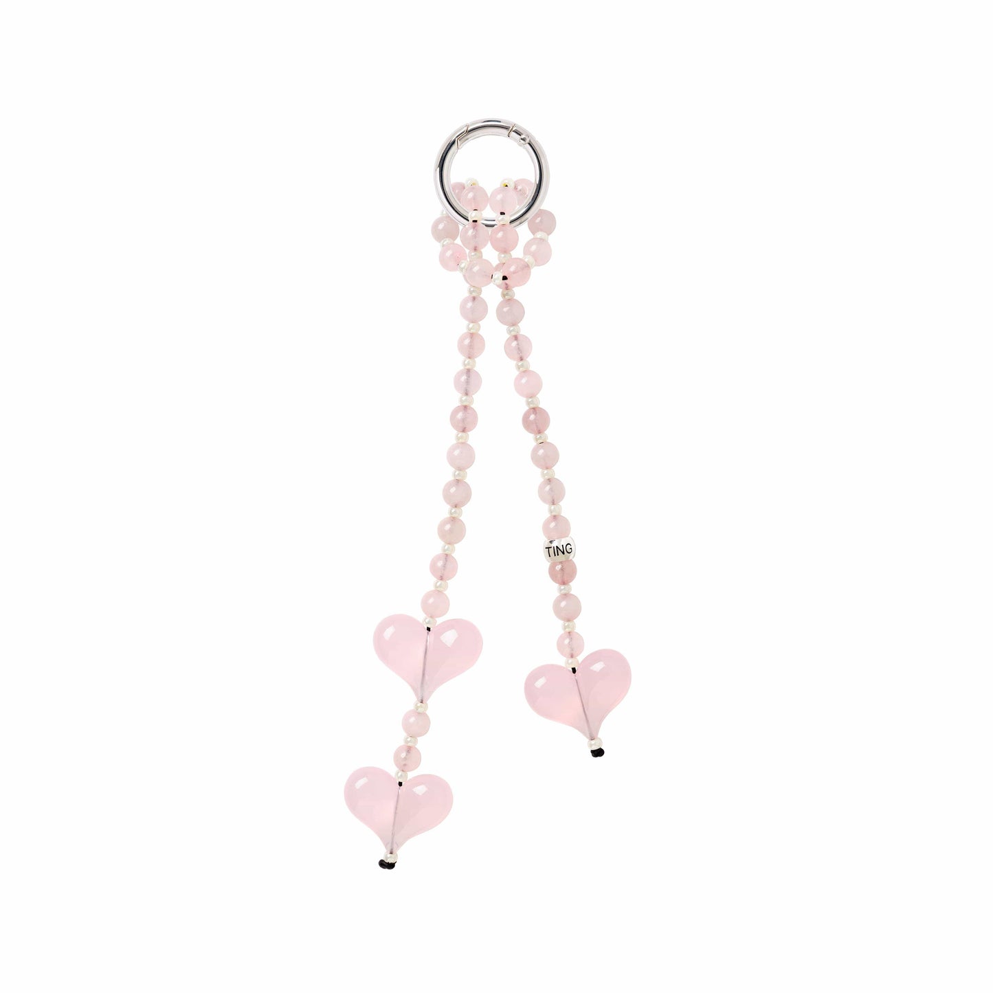 Pink Love Stone Bag Ting Stringting sale bag charm crafted with high-quality colorful beads—perfect for adding a minimalist, stylish touch to handbags. A chic essential and a thoughtful gift idea for women