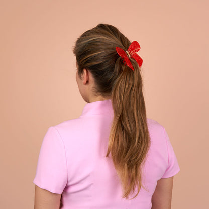 Pretty Bow Jennie inspired cute bio-acetate large hair claw clip designed for elegant updos– perfect for thick hair and effortless hairstyles