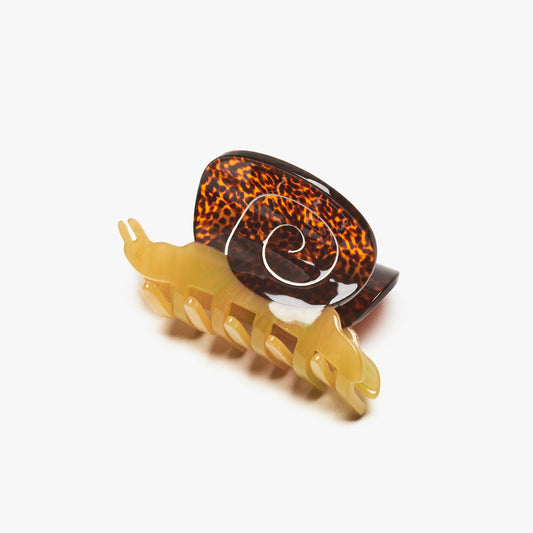 Snail Jennie inspired cute bio-acetate large hair claw clip designed for elegant updos– perfect for thick hair and effortless hairstyles