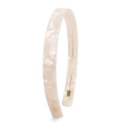 Cream Timeless bio-acetate extra large Emijay classic Hair Headband –perfect for thick hair and all hairstyles women.