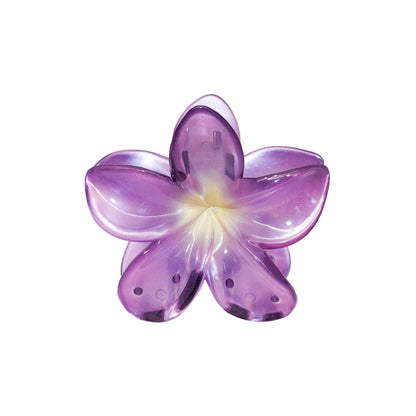 super bloom iris pearl flower bio-acetate extra large Emijay classic hair claw clips–perfect for thick hair and all hairstyles women.