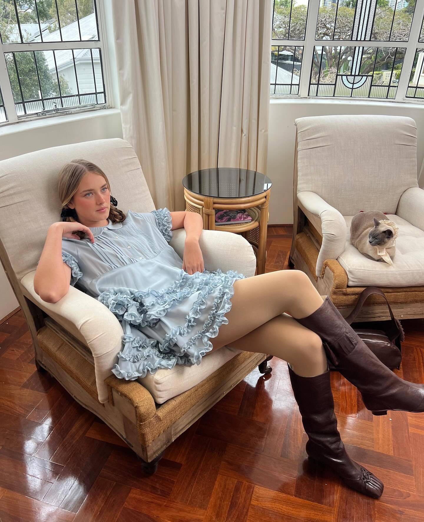 Ruffle Tea Dress - Bluewishes