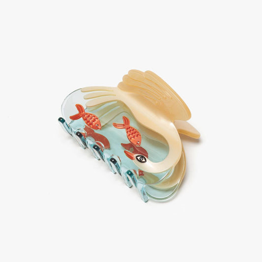 Pearl Swan Goldfish cute bio-acetate winona irene big sale designer tortoise shell hair claw clip durable pink butterfly flat online wholesale hair pin hair accessories french barrettes for thick hair styles women.