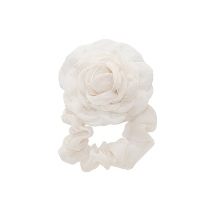 Camellia Scrunchie In Oyster Emijay classic hair Scrunchie–perfect for thick hair and all hairstyles women.