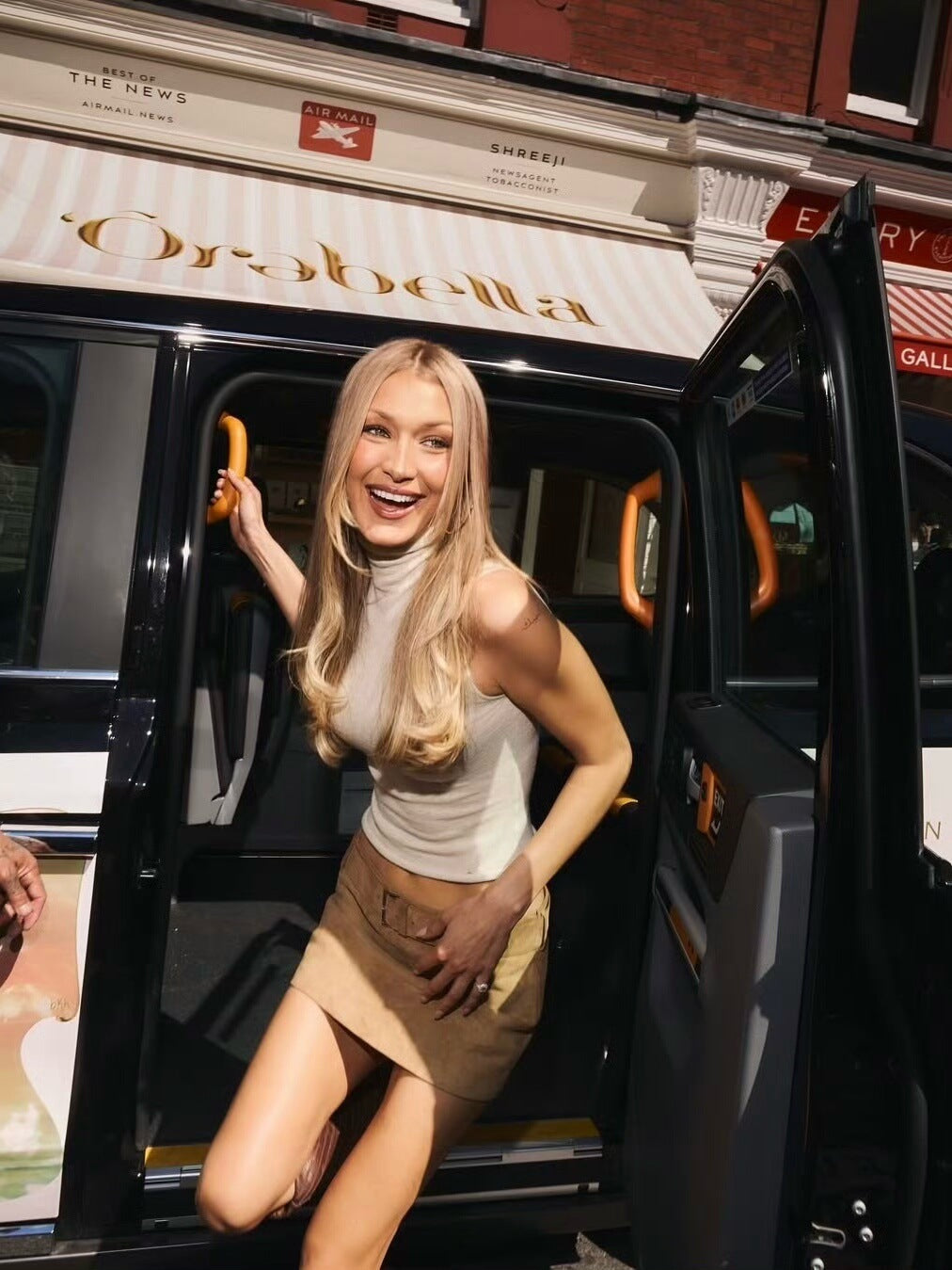 Vintage Women's Suede Mini Skirt A-Line Belted Faux Suede