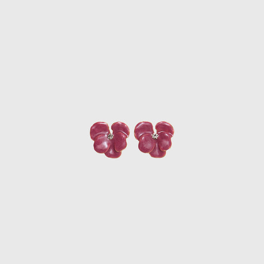 Daylight savings pink flower earrings