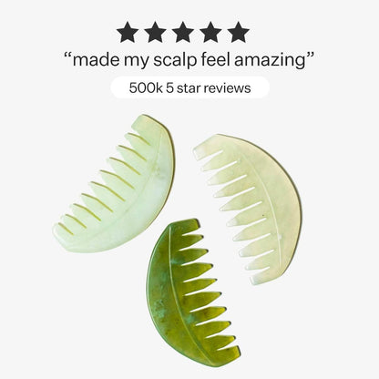 Scalp Gua Sha Tool high quality Act+Acre sale natural jade for Thicker + Fuller Looking Hair styles flat online wholesale muscle relaxation support hair follicle health.