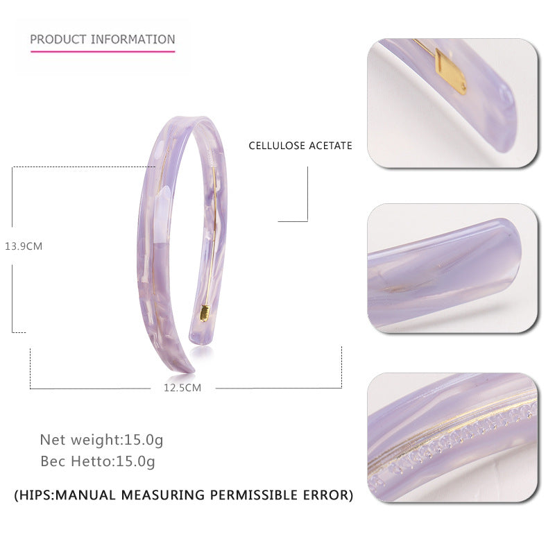 CHLOE CELLULOSE ACETATE TIMELESS HAIR HEADBAND PURPLE