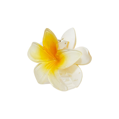 super bloom coconut flower bio-acetate extra large Emijay classic hair claw clips–perfect for thick hair and all hairstyles women.