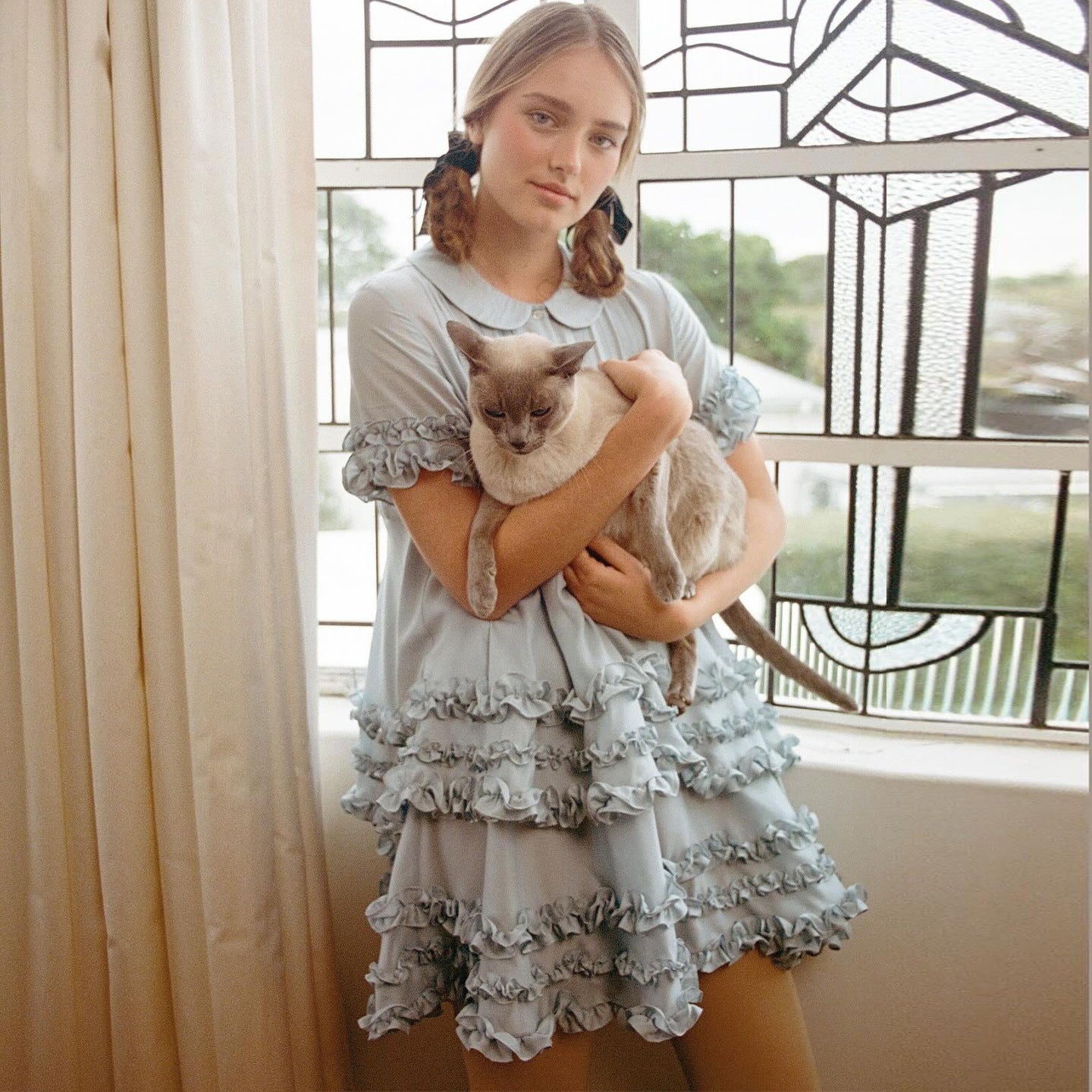 Ruffle Tea Dress - Bluewishes