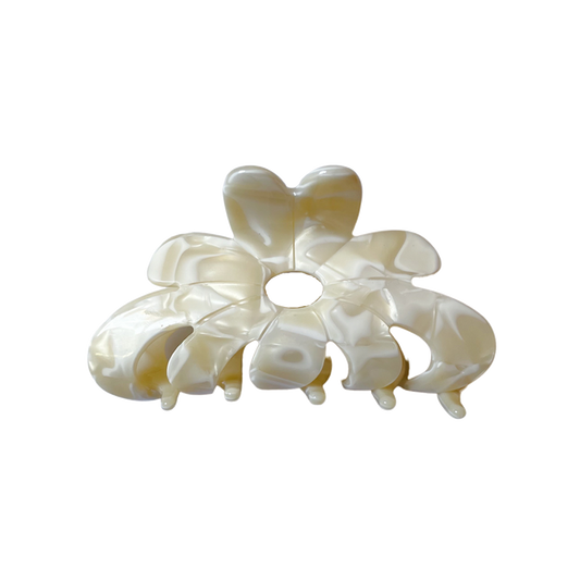 LISA BIG HAIR CLIP IN BUTTER PEARL