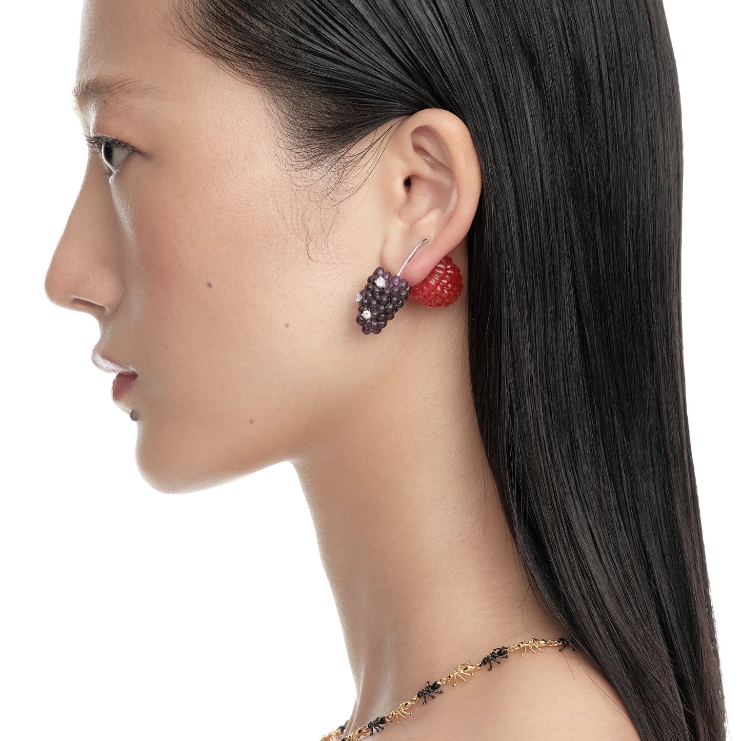 Paradise / Berries Double Side Earring