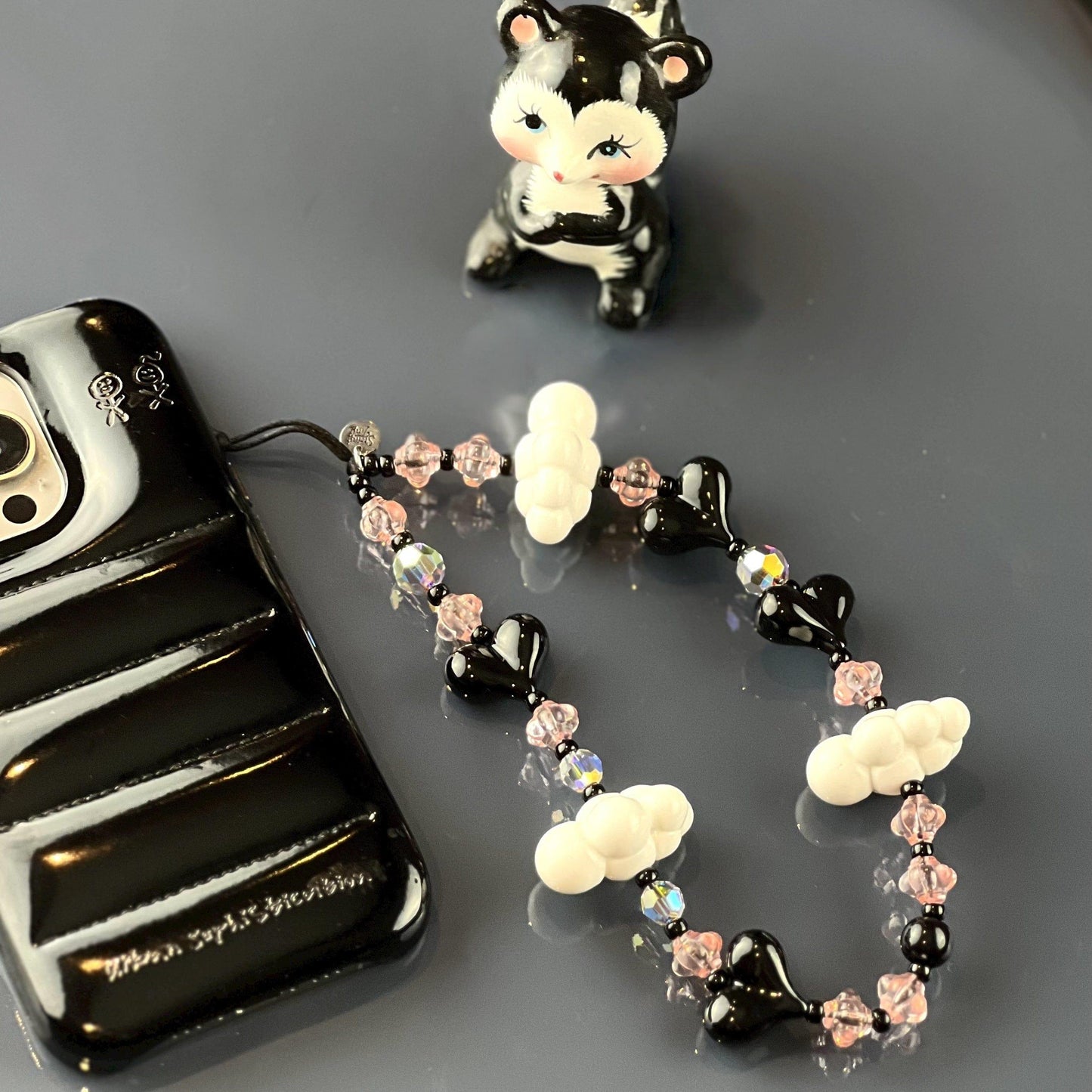 Osaka Kawaii In The Sky Wristlet Phone Strap Stringting sale phone charm crafted with high-quality colorful beads—perfect for accessorizing phones with a minimalist, stylish touch. A must-have essential and a thoughtful gift idea for women.