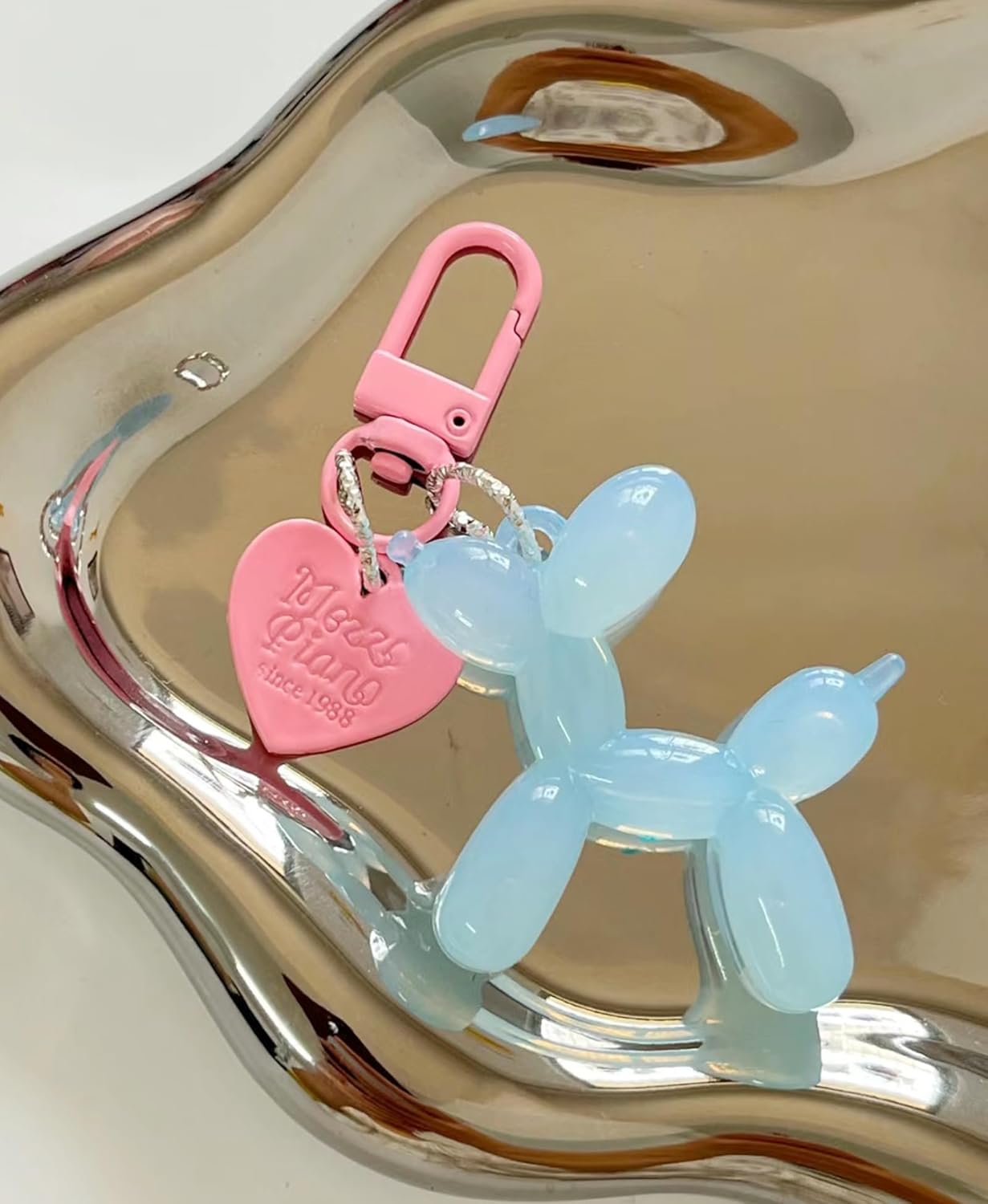 Chloe Jelly Balloon Dog Design Keychain Bag Charm Sets