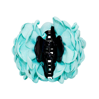 Sea Salt flower bio-acetate extra large Emijay classic hair claw clips–perfect for thick hair and all hairstyles women.