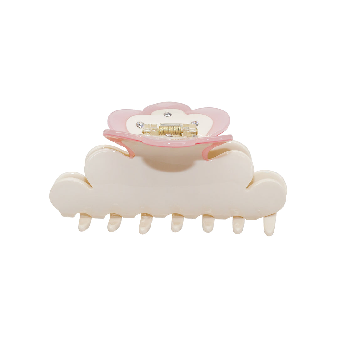 EVELYN CREAM PUFF CLIP FLOWER HAIR CLIPS