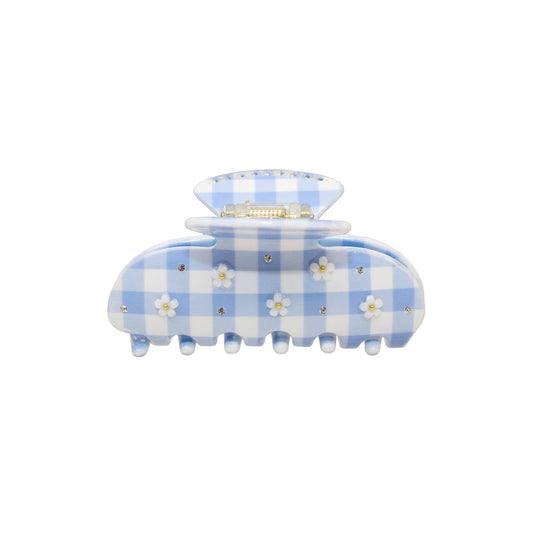 Sweetheart Clip in Daisy Blue Picnic