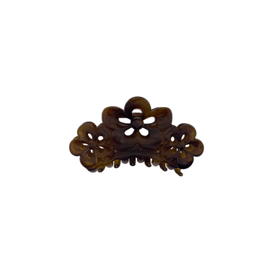 Mimosa Bloom Flower Brown Hair Clip