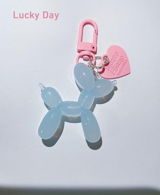 Chloe Jelly Balloon Dog Design Keychain Bag Charm Sets