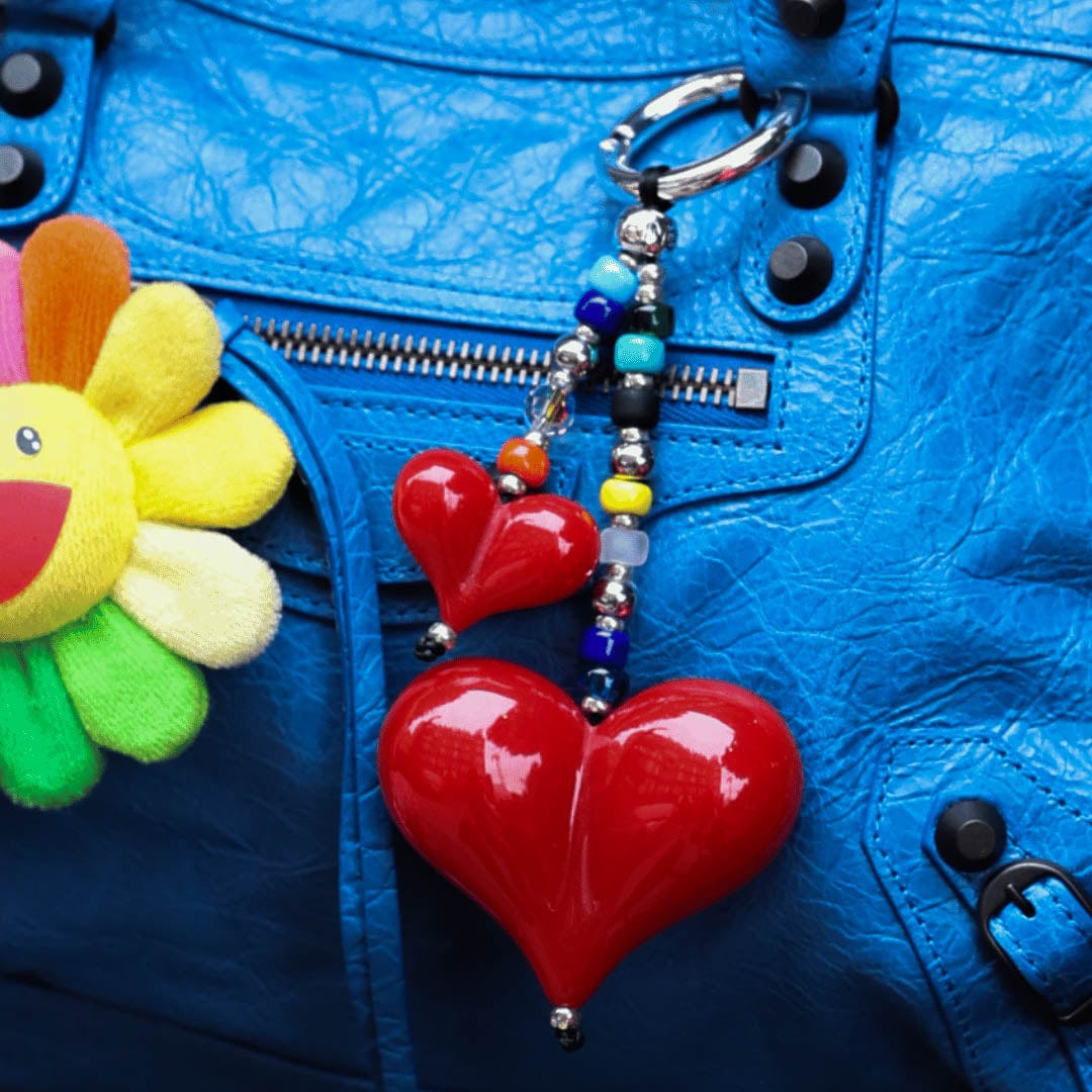 Big Love Big Ting Stringting sale bag charm crafted with high-quality colorful beads—perfect for adding a minimalist, stylish touch to handbags. A chic essential and a thoughtful gift idea for women.