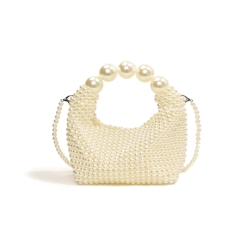 Chloe STATEMENTS OF HANDMADE PEARL BEADED HANDBAG WHITE