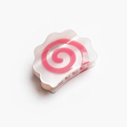 Pink Pearl Naruto Jennie inspired cute bio-acetate large hair claw clip designed for elegant updos– perfect for thick hair and effortless hairstyles