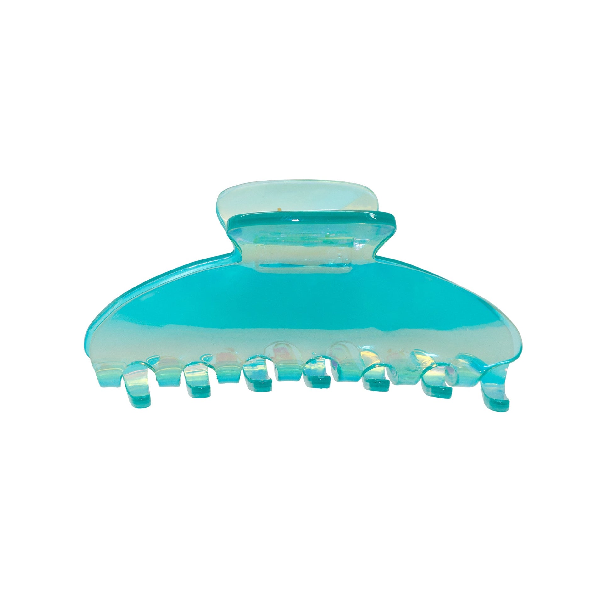 Aquamarine bio-acetate large hair claw clip Emijay classic hair clips-perfect for thick hair and trendy hairstyles.