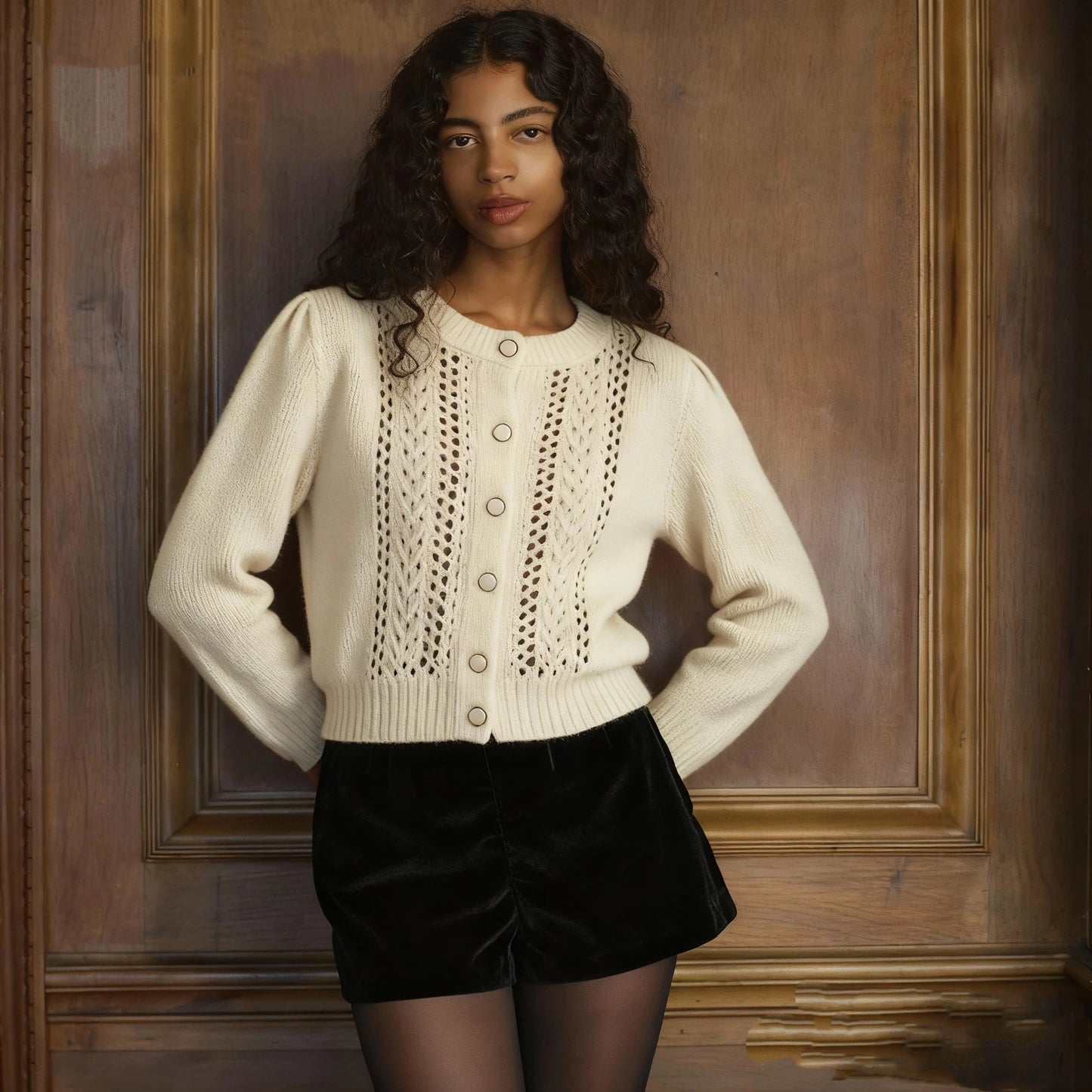 Luxe Chunky Cable Sweater Knit Cardigan